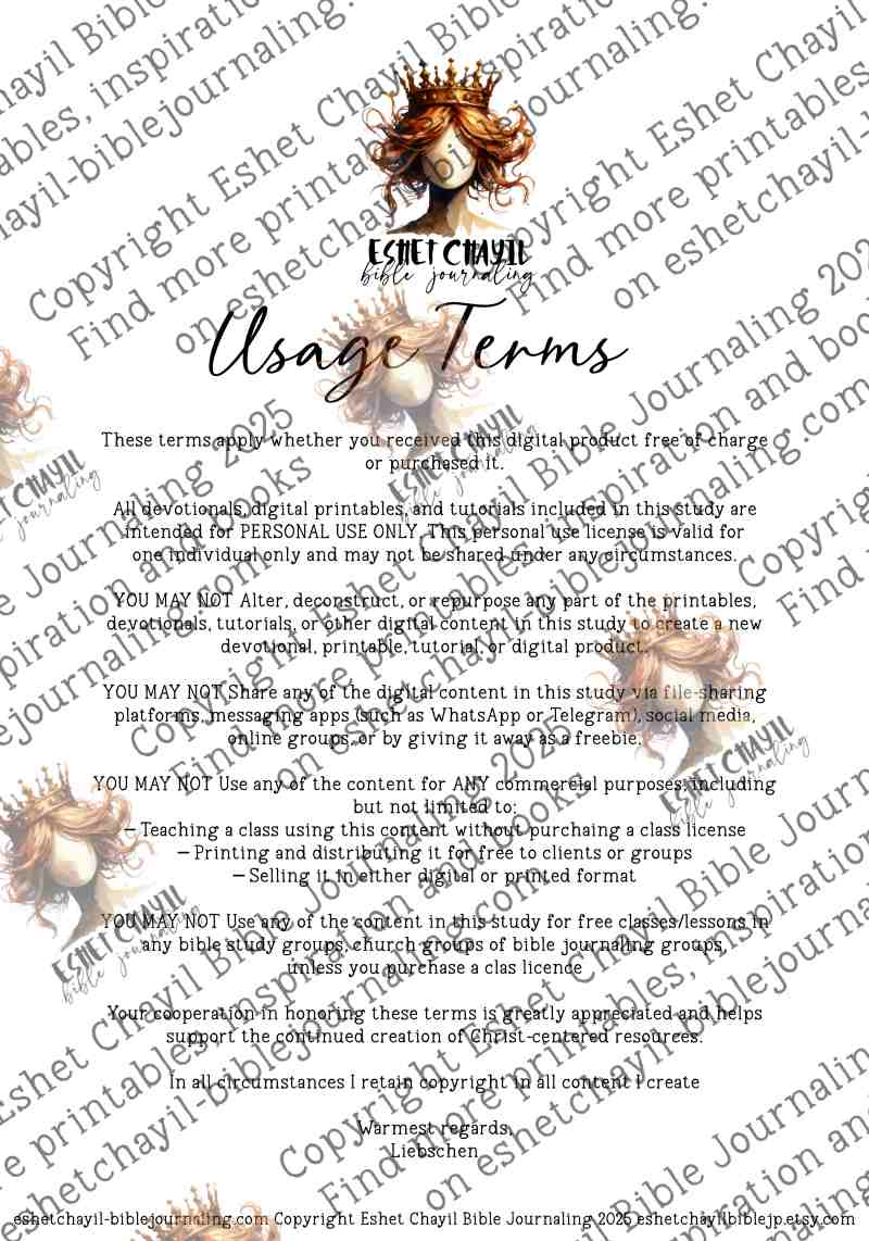 Warrior Bride Christian Printable – Bronze Edition – Bible Journaling