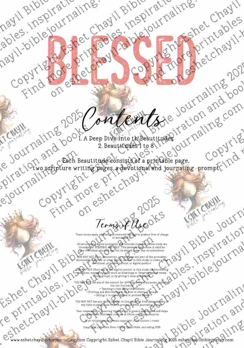 Blessed - A Bible Study Guide and Printable Ebook