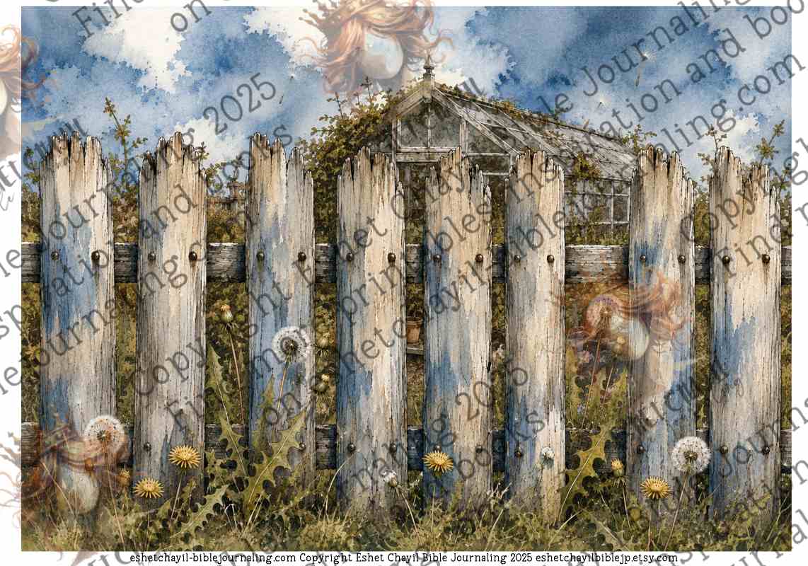 BUILDING THE FENCE - BIBLE ART PRINTABLE 1 - DIGITAL PRINTABLE - ENGLISH