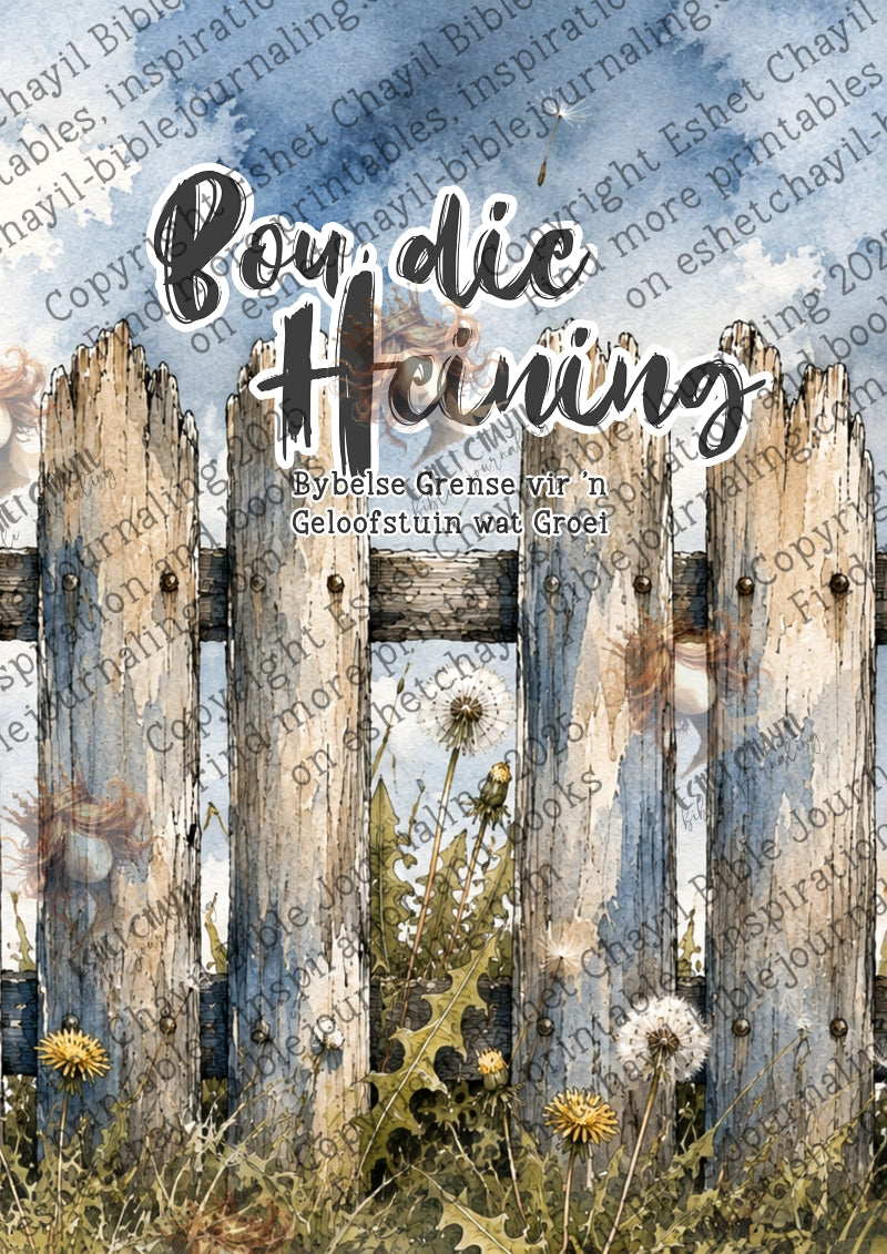 BOU DIE HEINING - 30 DAE VAN OORDENKINGS - DIGITALE PRINTABLE - AFRIKAANS