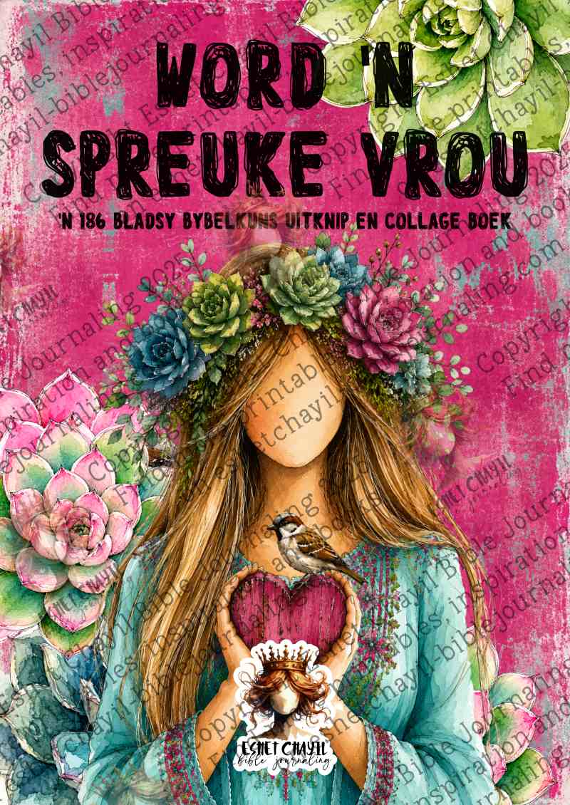 #CUTOUT AND COLLAGE BOOK - WORD 'N SPREUKE VROU UITKNIP EN COLLAGE BOEK - AFRIKAANS