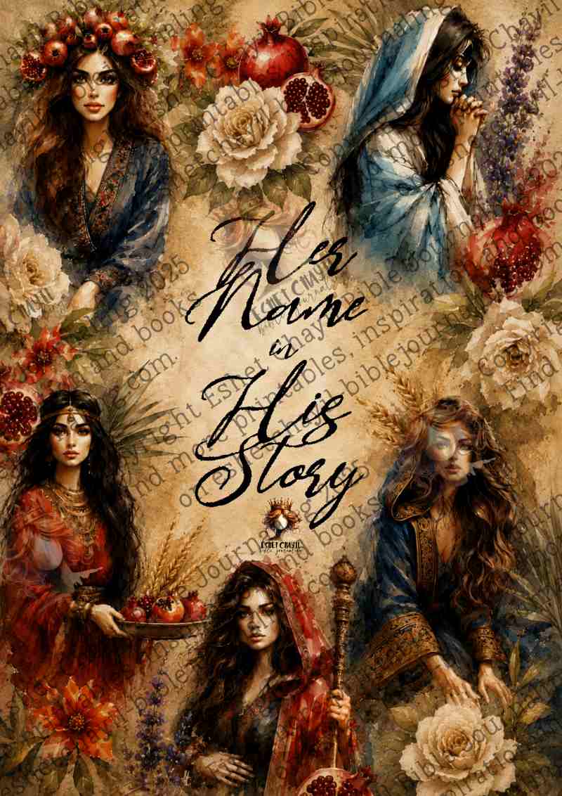 Her Name in His Story | The Woman in the Genealogy of Jesus - ENGLISH - Bible Journaling and Scripture Writing Printable