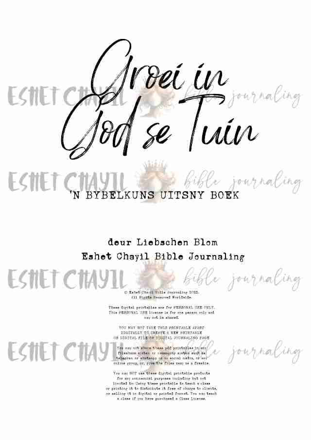 Growing in God's Garden Bible Art Cutout and Collage Book - Afrikaans