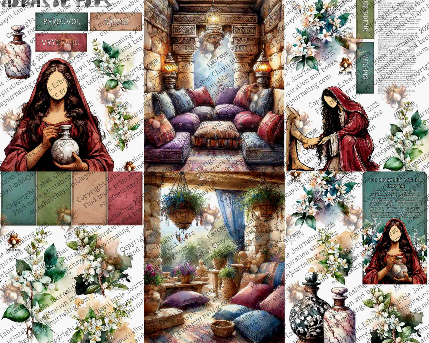 WOB PRINTABLE #P39 WOMAN WITHT THE ALABASTER JAR (FACELESS) - AFRIKAANS