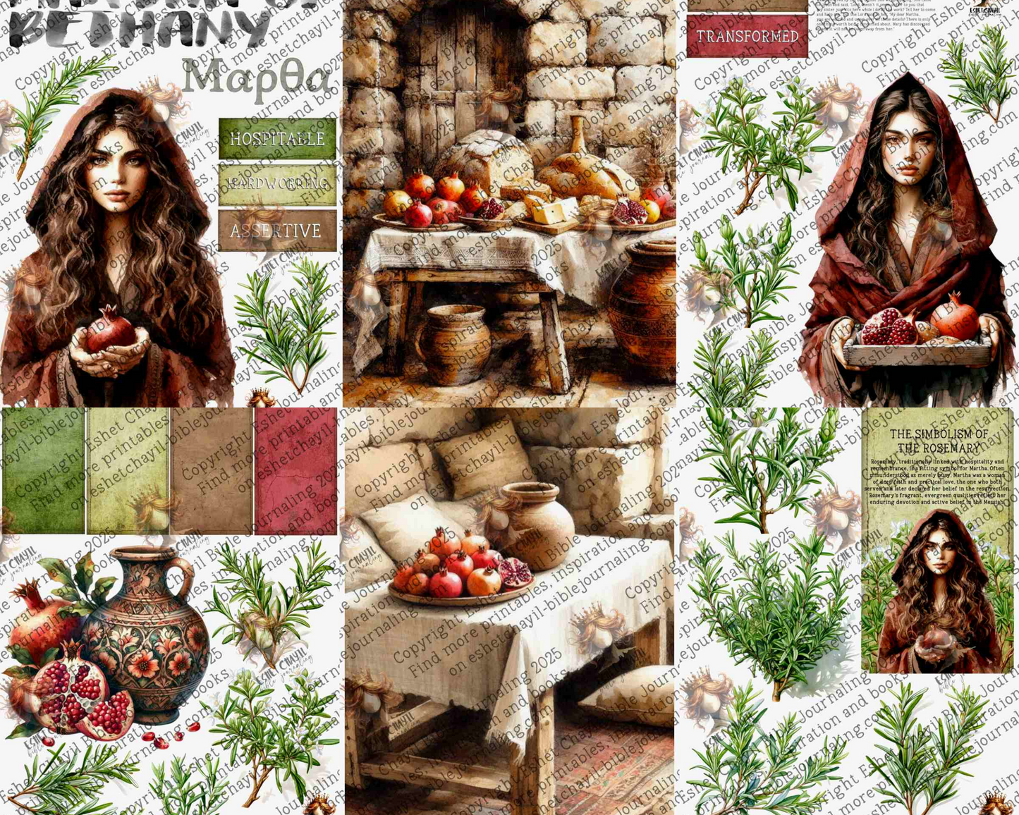 WOB PRINTABLE #P40 MARTHA OF BETHANY (DETAILED FACES) - ENGLISH