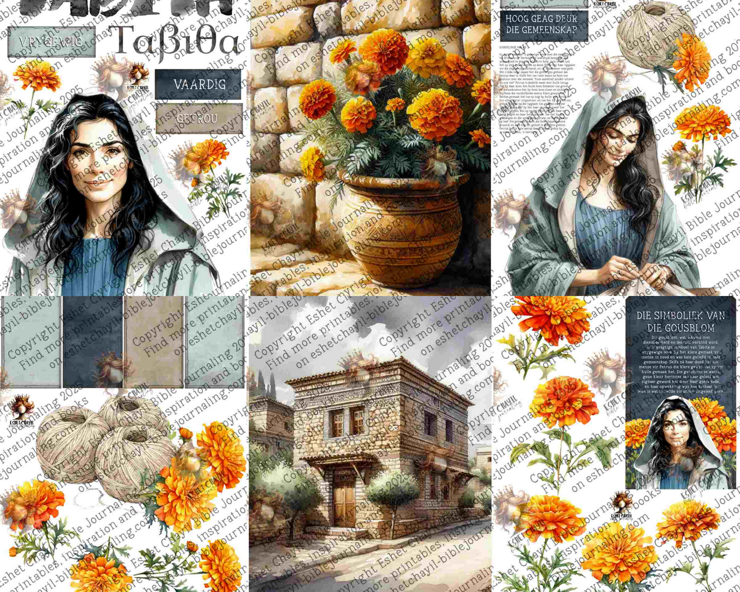 WOB PRINTABLE #P48 TABITA (DETAILED FACES) - AFRIKAANS