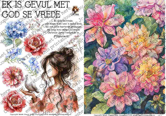#BEVESTIGING 13 -  Ek is gevul met God se vrede – Filippense 4:7  - Bible Journaling Printable