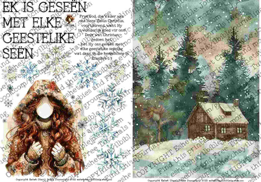#BEVESTIGING 17 -  Ek is geseën met elke geestelike seën – Efesiërs 1:3 - Bible Journaling Printable