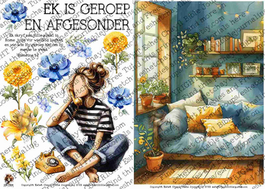 #BEVESTIGING 19 - Ek is geroep en afgesonder – Romeine 1:7  - Bible Journaling Printable