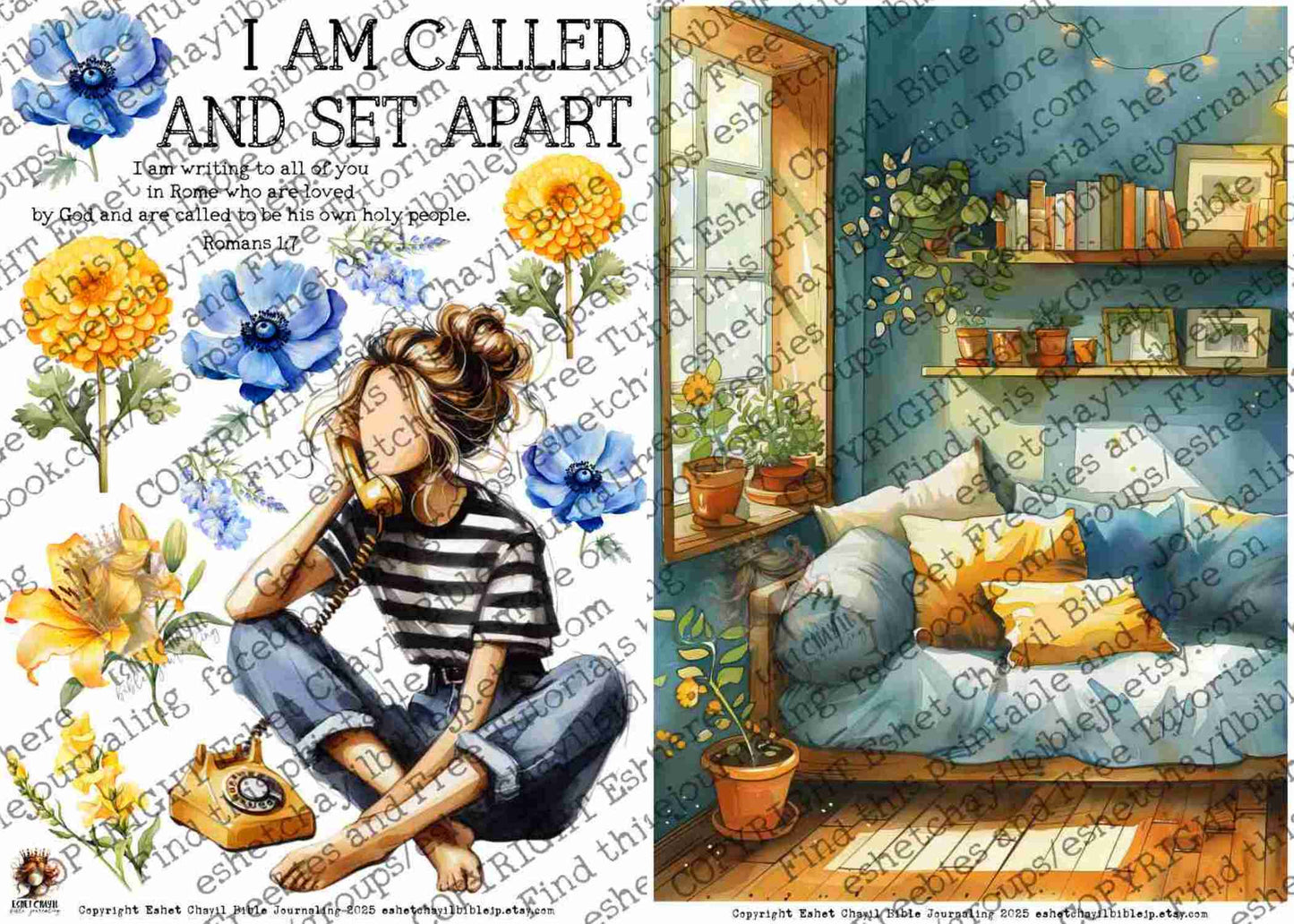 #AFFIRMATION 19 - I am called and set apart – Romans 1:7 - Bible Journaling Printable