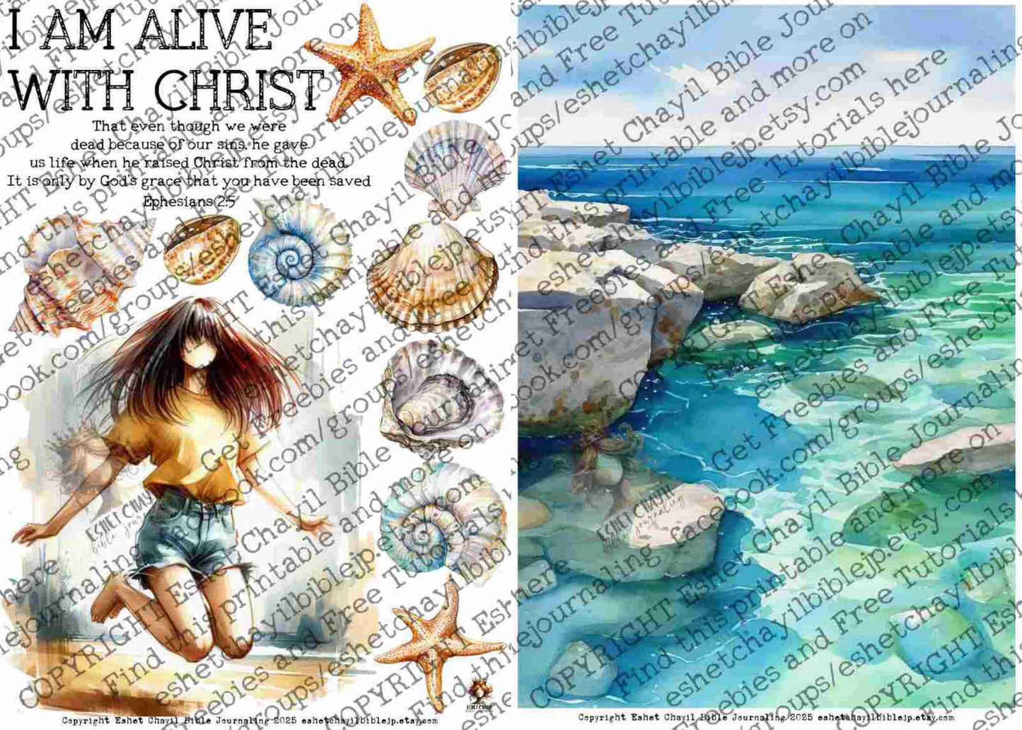 #AFFIRMATION 21 - I am alive with Christ – Ephesians 2:5 - Bible Journaling Printable