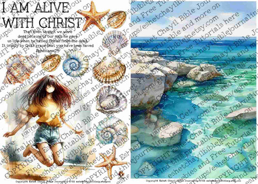 #AFFIRMATION 21 - I am alive with Christ – Ephesians 2:5  - Bible Journaling Printable