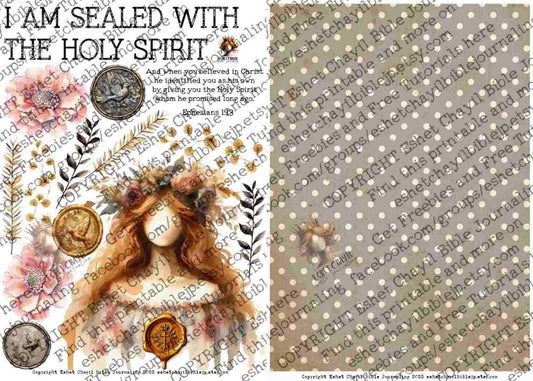 #AFFIRMATION 28 -  I am sealed with the Holy Spirit – Ephesians 1:13 - Bible Journaling Printable