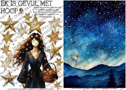 #BEVESTIGING 29 - Ek is gevul met hoop - Romeine 15:13 - Bible Journaling Printable