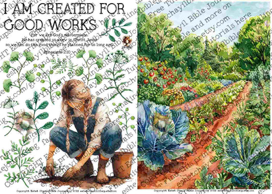 #AFFIRMATION 33 -   I am created for good works Ephesians 2:10  - Bible Journaling Printable