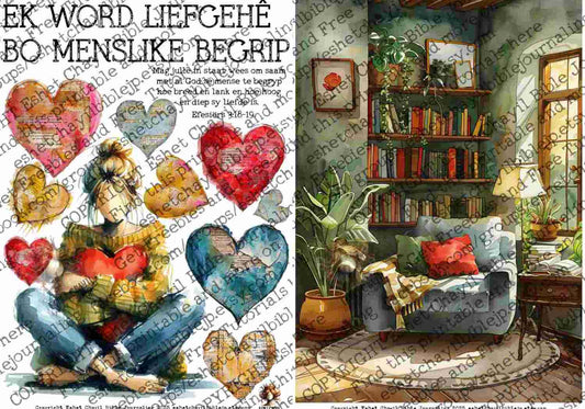 #BEVESTIGING 42 -  Ek word liefgehê bo menslike begrip - Efesiërs 3:18–19 - Bible Journaling Printable