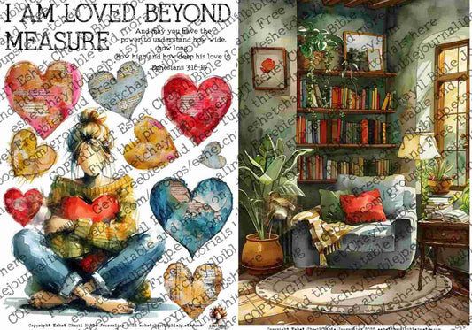 #AFFIRMATION 42 -  I am loved beyond measure – Ephesians 3:18–19  - Bible Journaling Printable