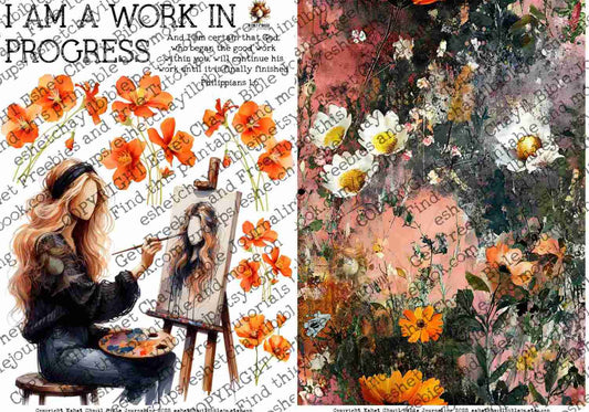 #AFFIRMATION 44 - I am a work in progress – Philippians 1:6 - Bible Journaling Printable