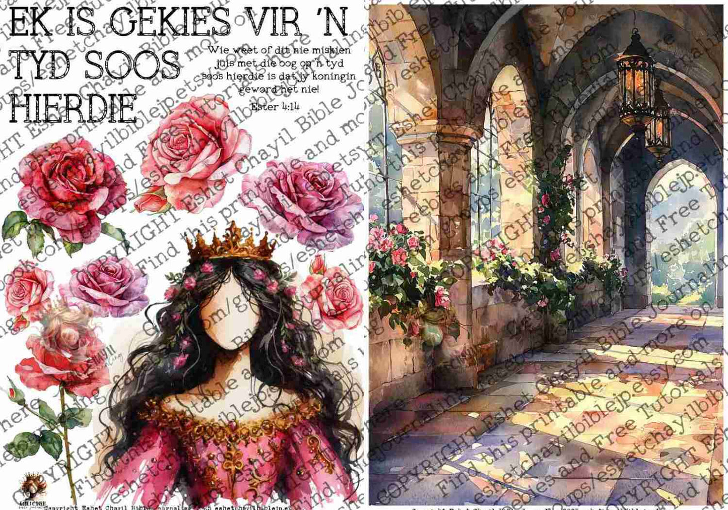 #BEVESTIGING 47 - Ek is gekies vir ’n tyd soos hierdie - Ester 4:14 - Bible Journaling Printable