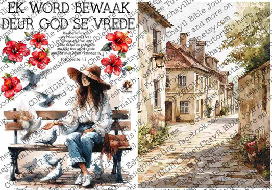#BEVESTIGING 49 - Ek word bewaak deur God se vrede - Filippense 4:7  - Bible Journaling Printable