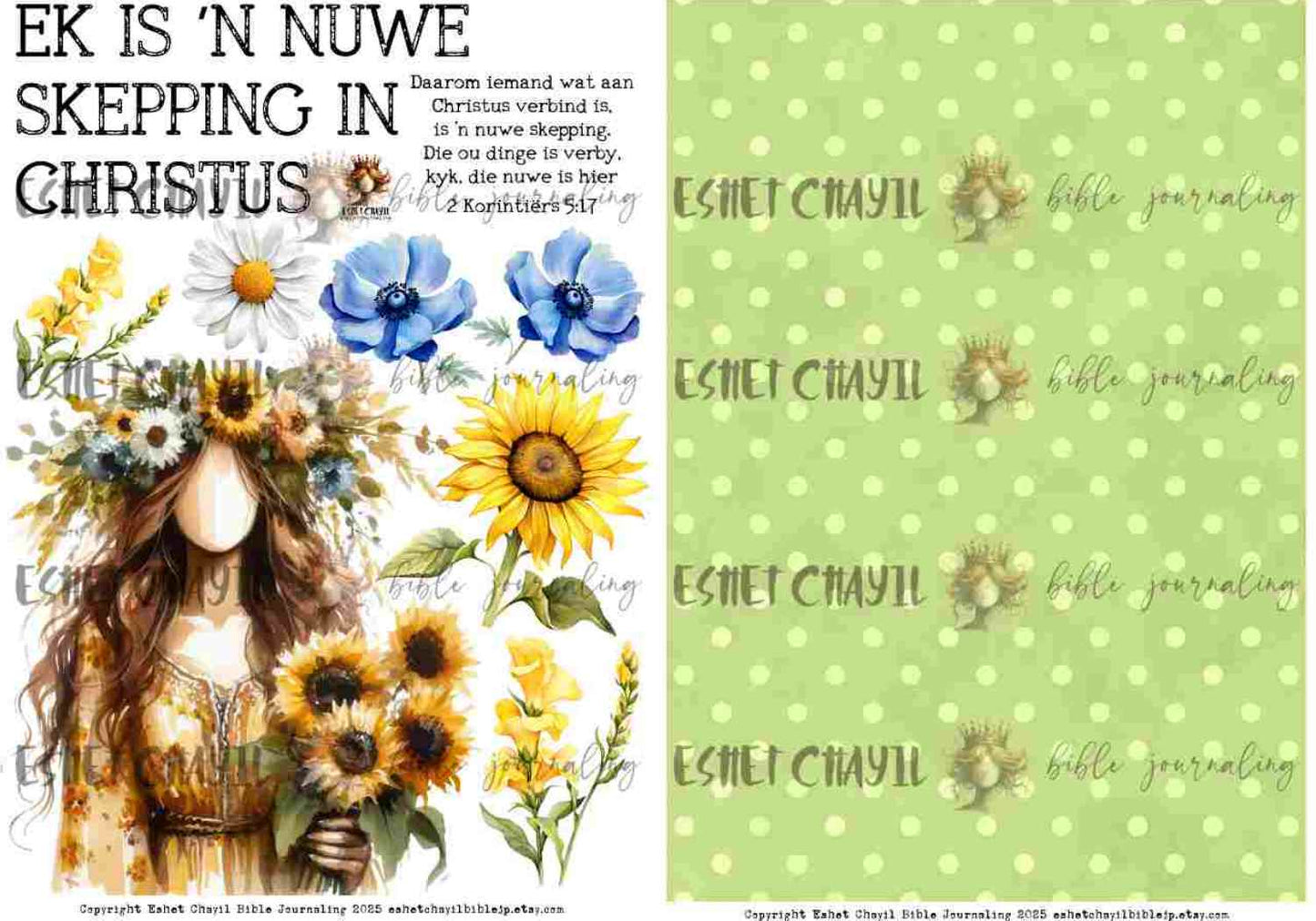 #BEVESTIGING 4 - Ek is ’n nuwe skepping in Christus – 2 Korintiërs 5:17 - Bible Journaling Printable