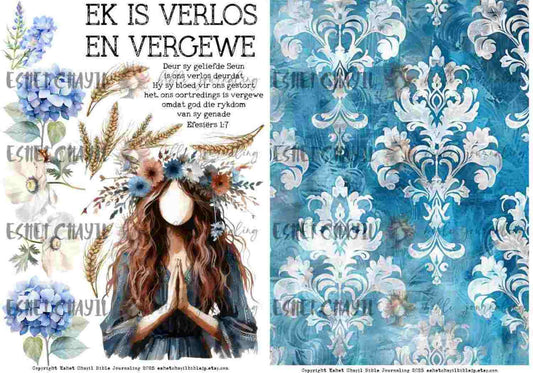 #BEVESTIGING 2 - Ek is verlos en vergewe – Efesiërs 1:7  - Bible Journaling Printable