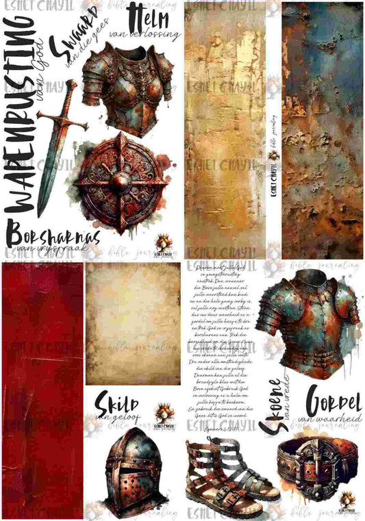 #BIBLE JOURNALING - ARMOR OF GOD AFRIKAANS PRINTED JOURNALING KIT