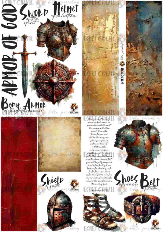 #BIBLE JOURNALING - ARMOR OF GOD ENGLISH PRINTED JOURNALING KIT