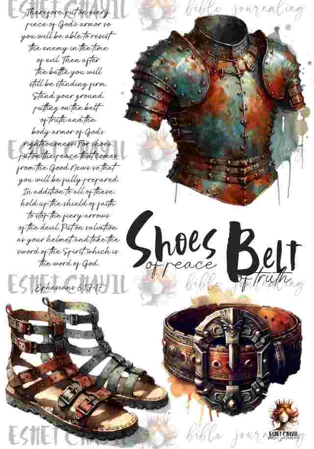 #BIBLE JOURNALING - ARMOR OF GOD ENGLISH PRINTED JOURNALING KIT