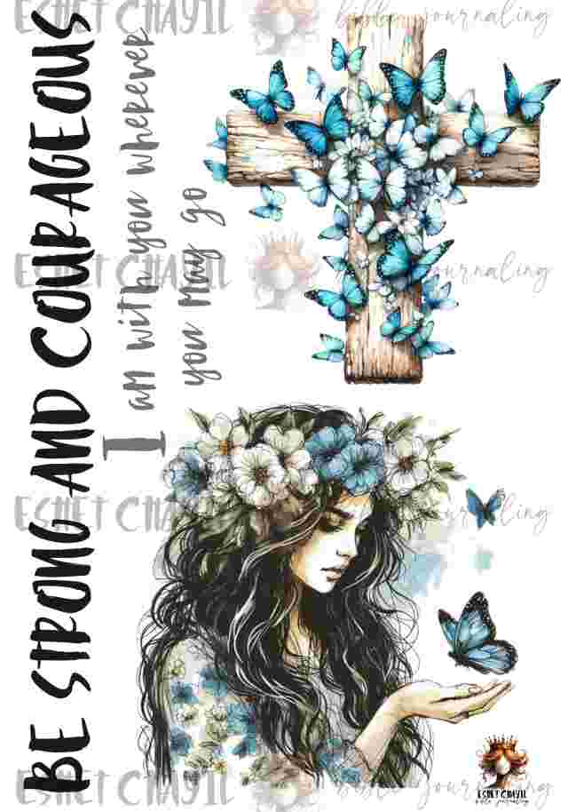 #BIBLE JOURNALING - BE STRONG ENGLISH PRINTED JOURNALING KIT