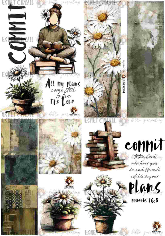 #BIBLE JOURNALING - COMMIT ENGLISH PRINTED JOURNALING KIT