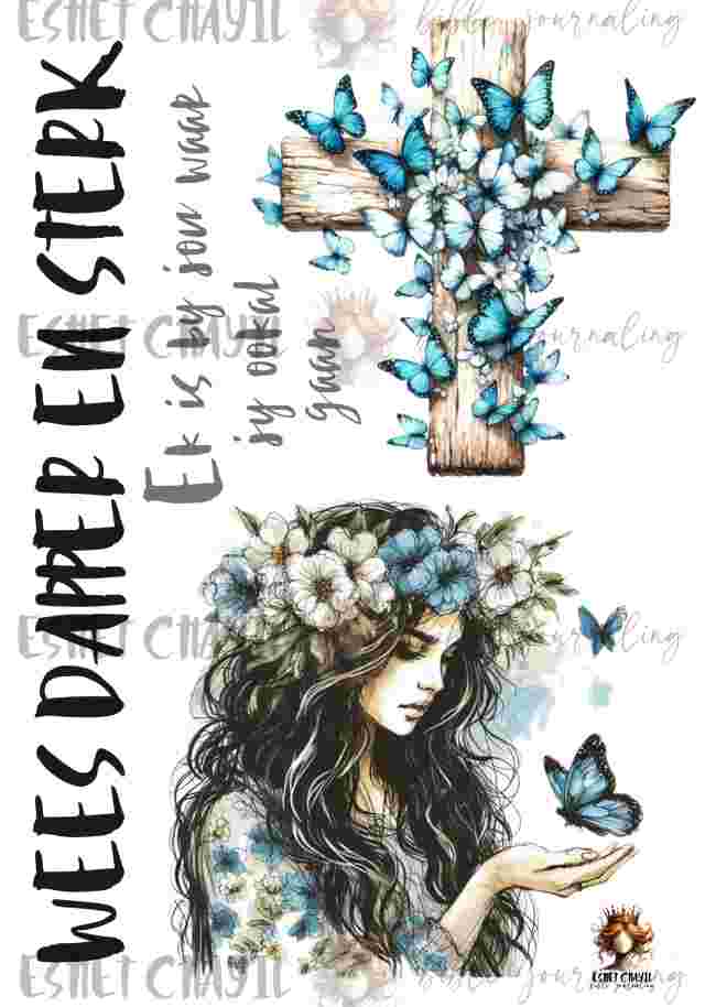 #BIBLE JOURNALING - BE STRONG AFRIKAANS PRINTED JOURNALING KIT