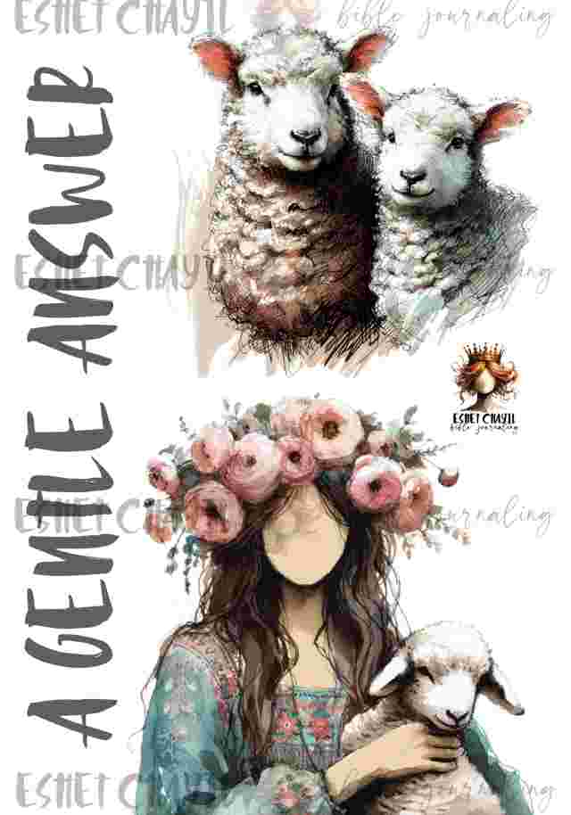 #BIBLE JOURNALING PRINTABLE - GENTLE ANSWER ENGLISH