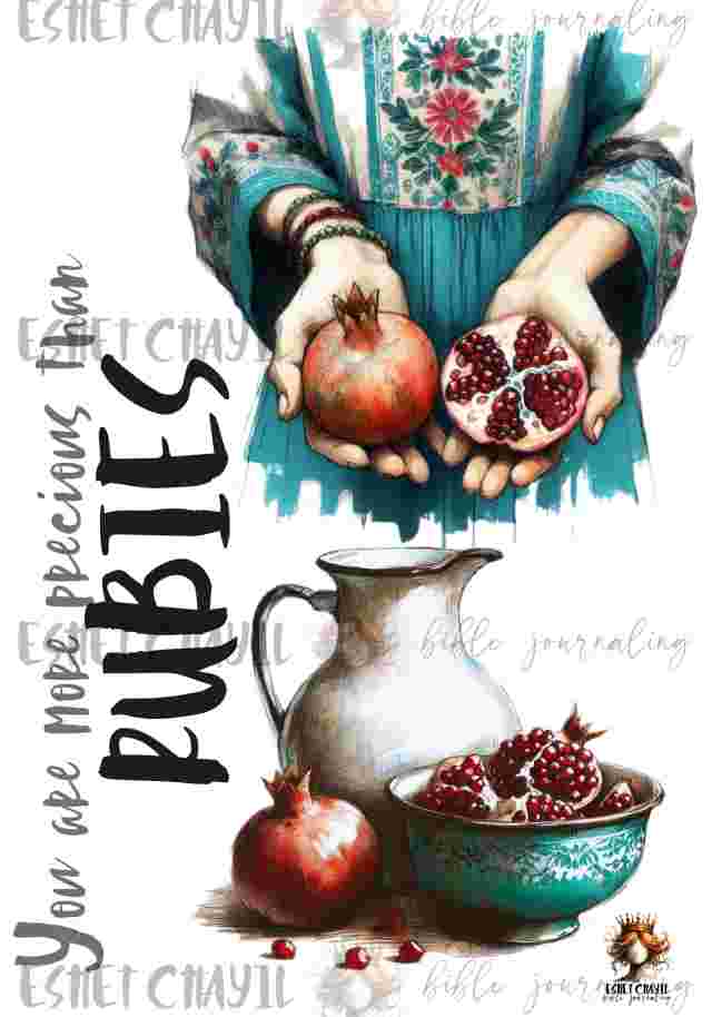 #BIBLE JOURNALING PRINTABLE - RUBIES ENGLISH