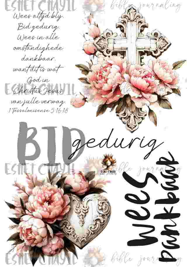 #BIBLE JOURNALING PRINTABLE - GRATITUDE AFRIKAANS