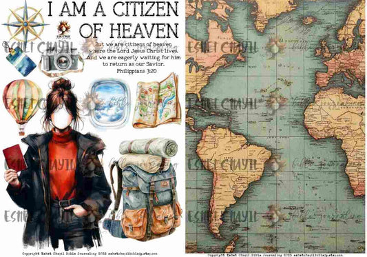 #AFFIRMATION 9 - I am a citizen of heaven – Philippians 3:20  - Bible Journaling Printable
