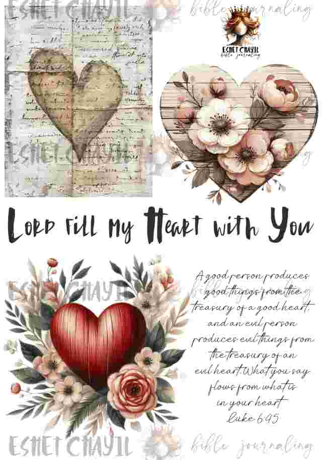 #BIBLE JOURNALING PRINTABLE - FULL HEART ENGLISH