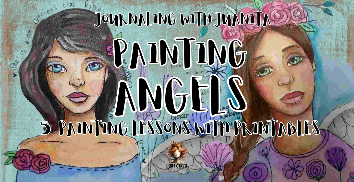 Painting Angels Course - Journaling with Juanita (Include a year's Membership to The Bible Journaling Club)