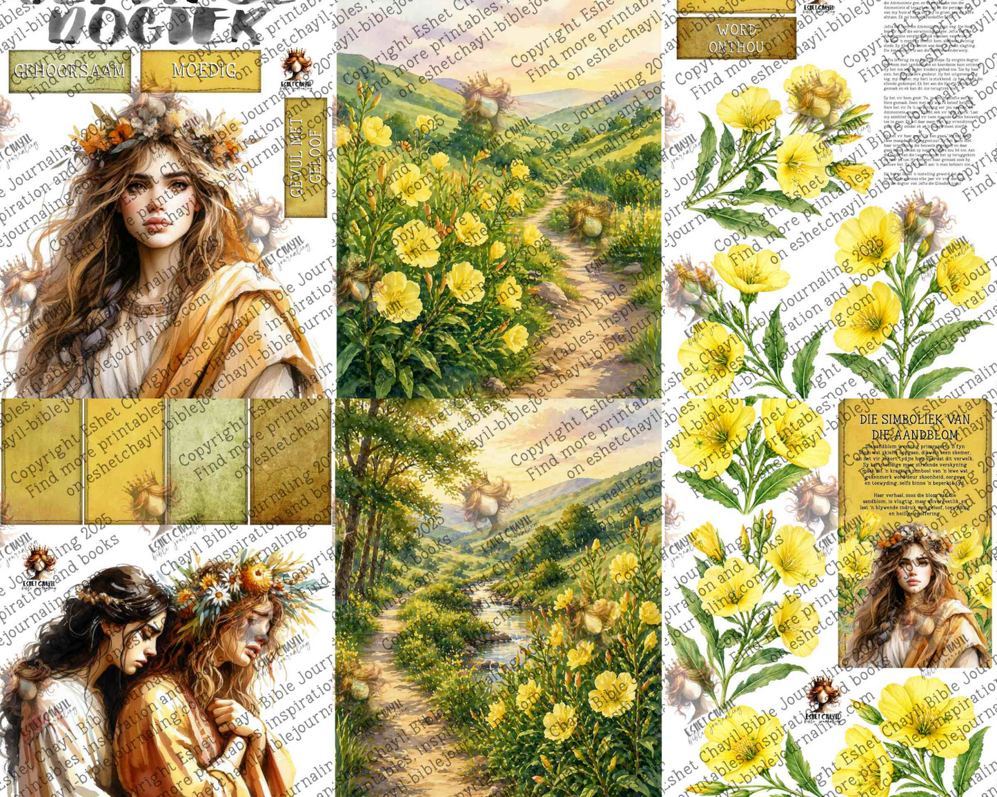 WOB PRINTABLE #N31 JEFTA SE DOGTER (DETAILED FACES) - AFRIKAANS