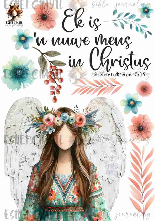 #GOD SAYS I AM BIBLE JOURNALING PRINTABLE - EK IS 'N NUWE MENS (AFRIKAANS)