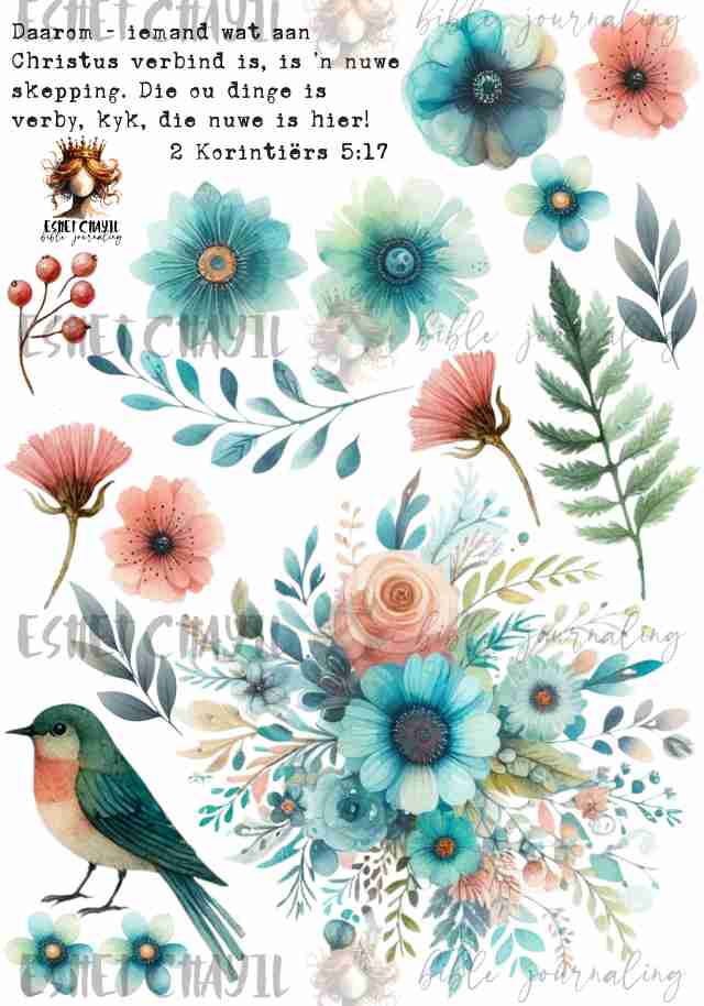 #GOD SAYS I AM BIBLE JOURNALING PRINTABLE - EK IS 'N NUWE MENS (AFRIKAANS)