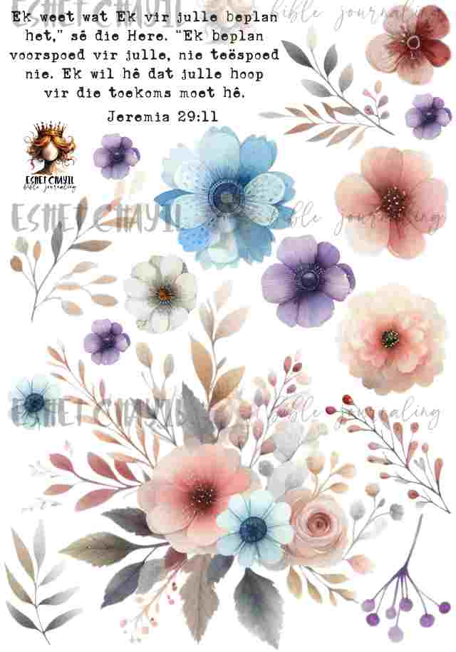 #GOD SAYS I AM BIBLE JOURNALING PRINTABLE - GOD IS LIEF VIR MY (AFRIKAANS)