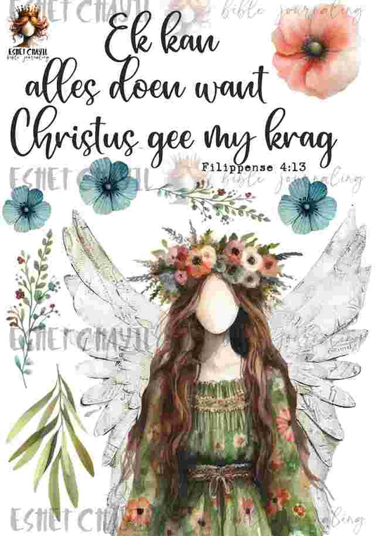 #GOD SAYS I AM BIBLE JOURNALING PRINTABLE - EK KAN ALLES DOEN (AFRIKAANS)