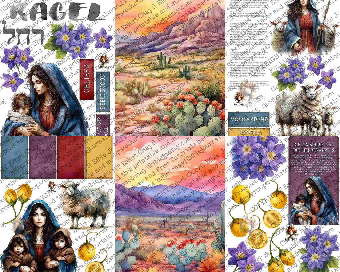 WOB PRINTABLE RACHEL (DETAILED FACES) - AFRIKAANS