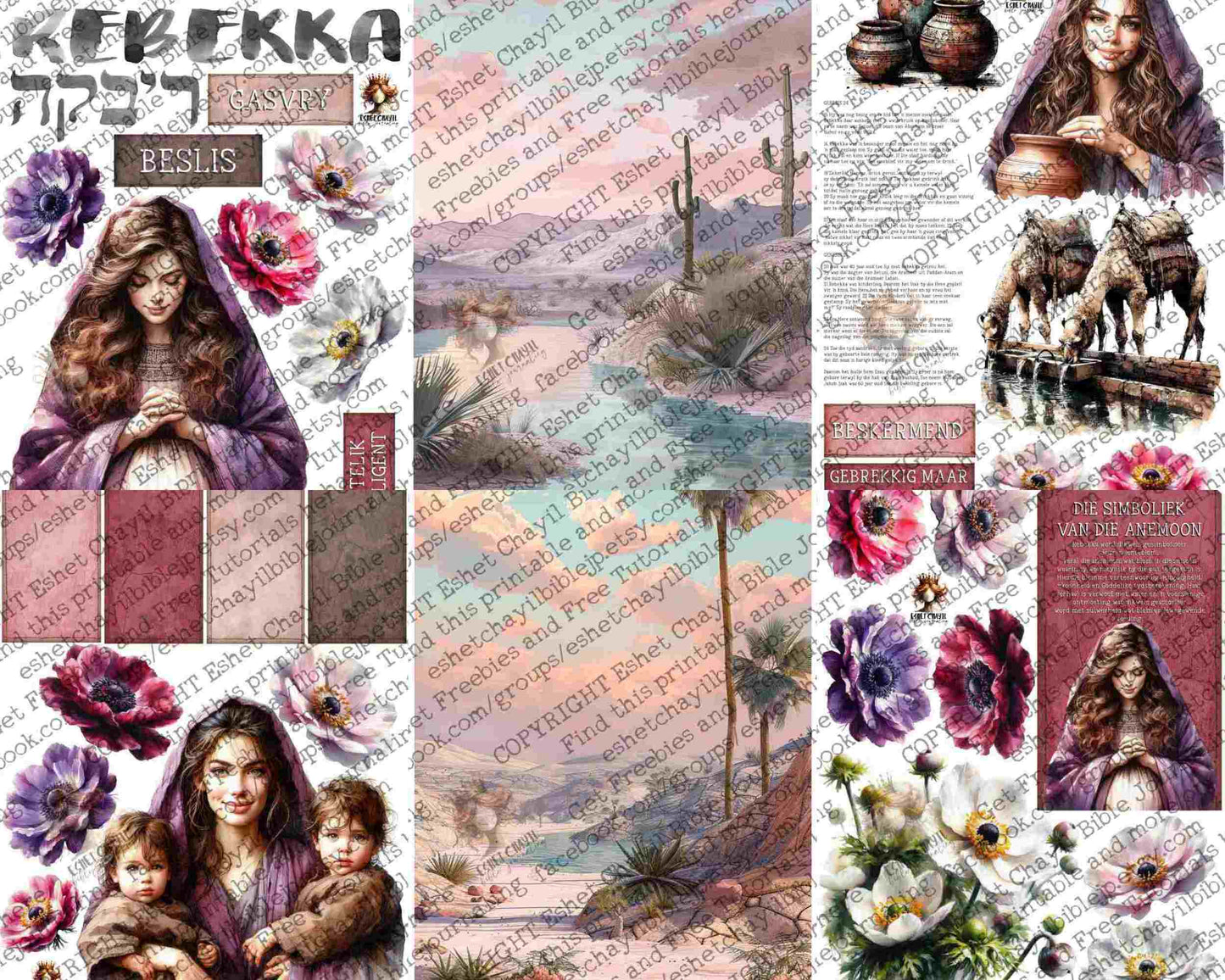 WOB PRINTABLE REBEKAH (DETAILED FACES) - AFRIKAANS