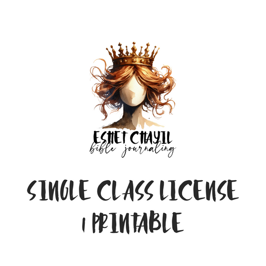 SINGLE CLASS LICENSE - ONE PRINTABLE