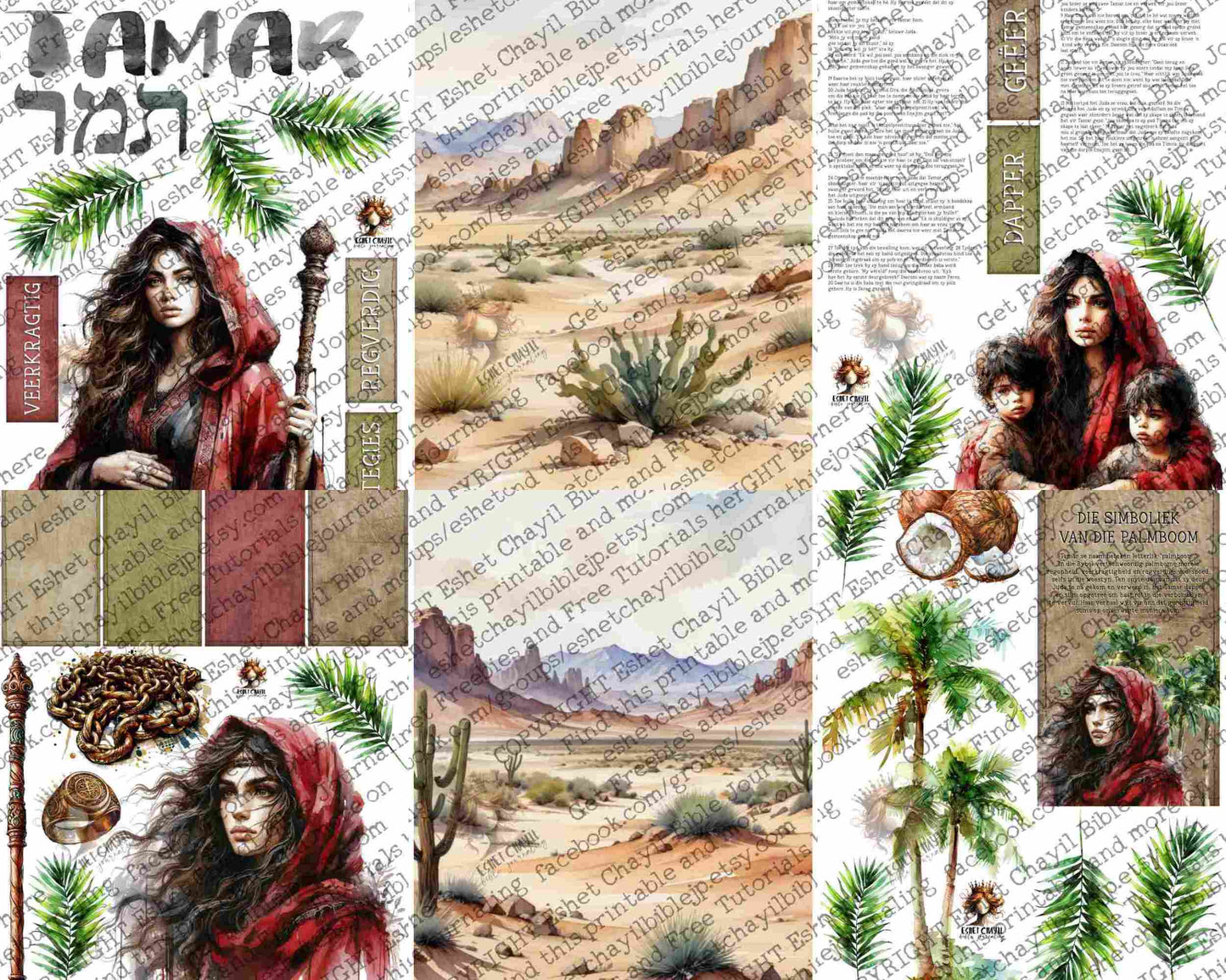 WOB PRINTABLE TAMAR (DETAILED FACES) - AFRIKAANS