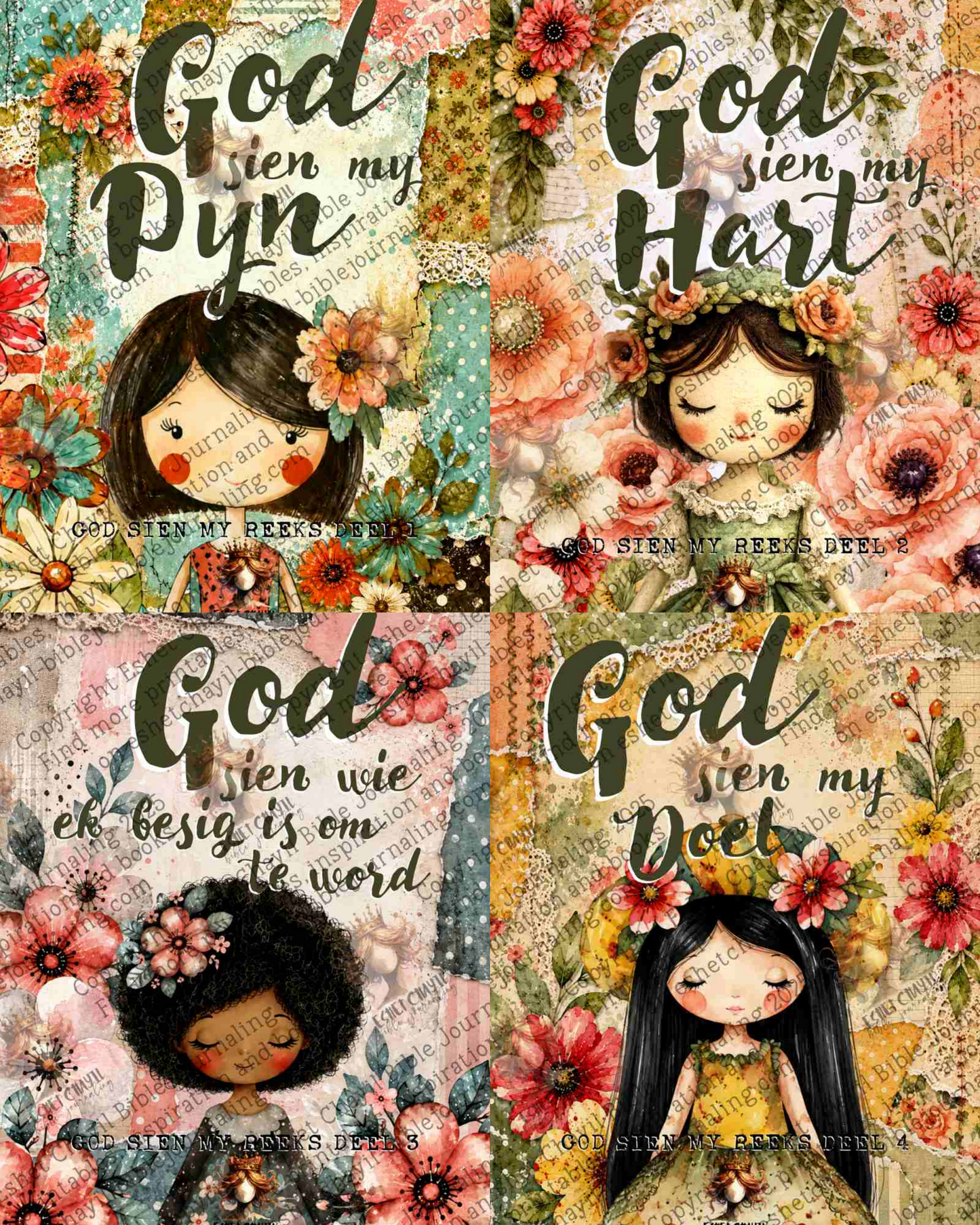 God Sien My Bundel - AFRIKAANS - Bible Journaling and Scripture Writing Printable