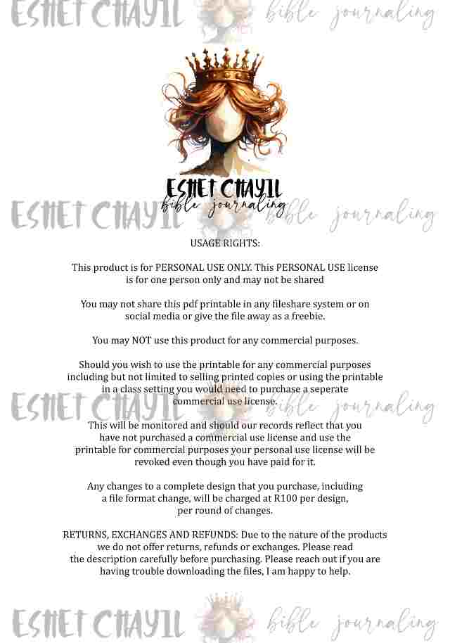 #KAROO HOUSEHOLD BIBLE JOURNALING PRINTABLE