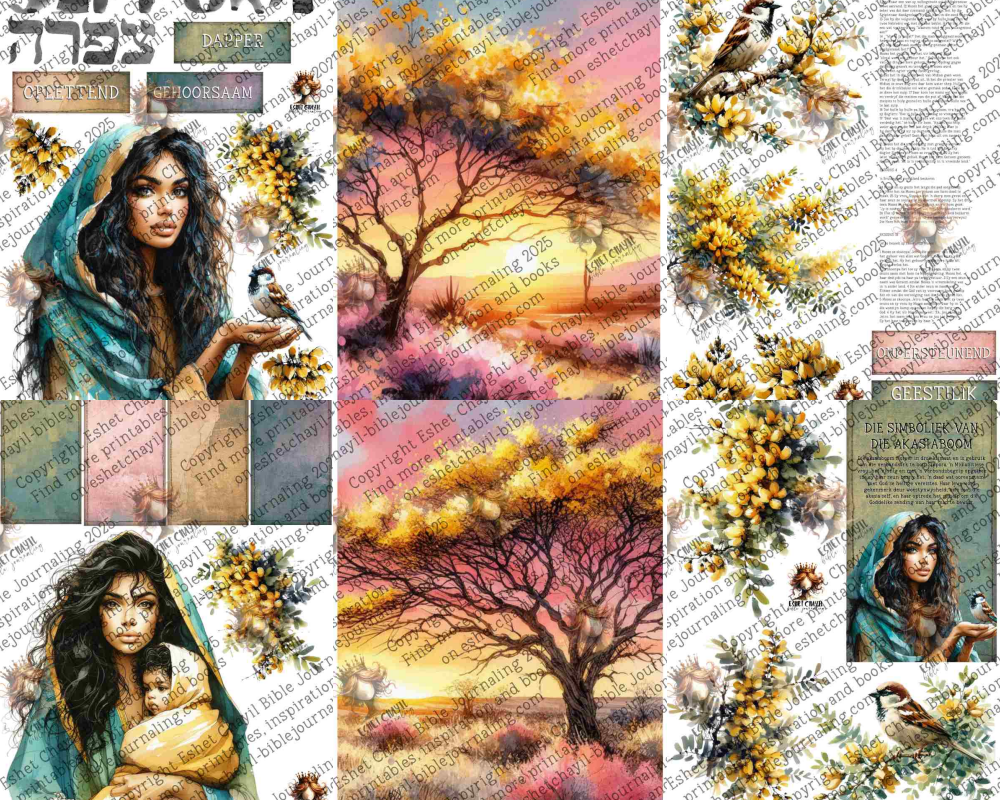 WOB PRINTABLE SIPPORA (DETAILED FACES) - AFRIKAANS